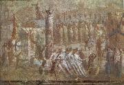 unknow artist Wall painting from Pompeii showing the story of the Trojan Horse USA oil painting artist